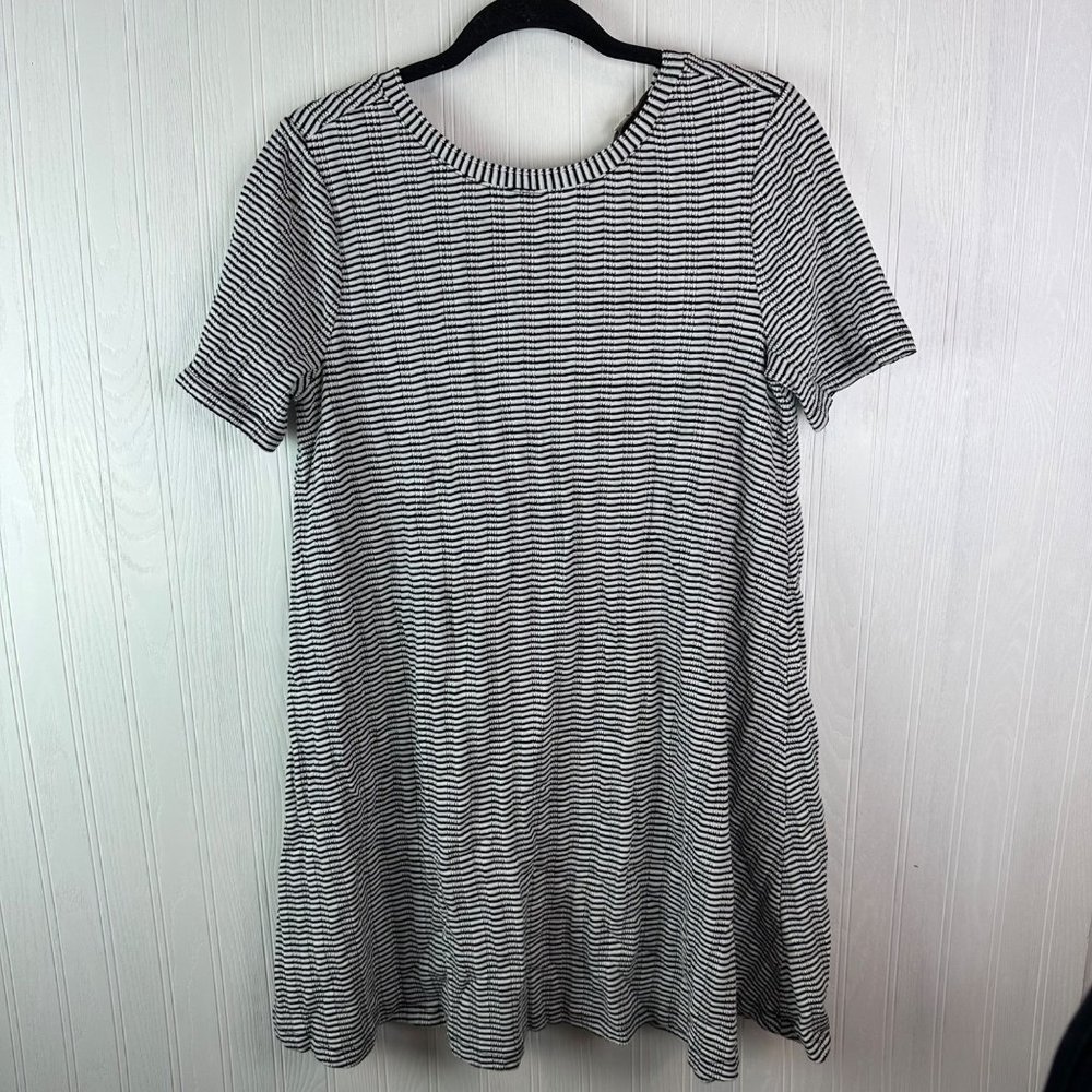 Loft Dress‎ Black and White Tie Neck size Small NWT